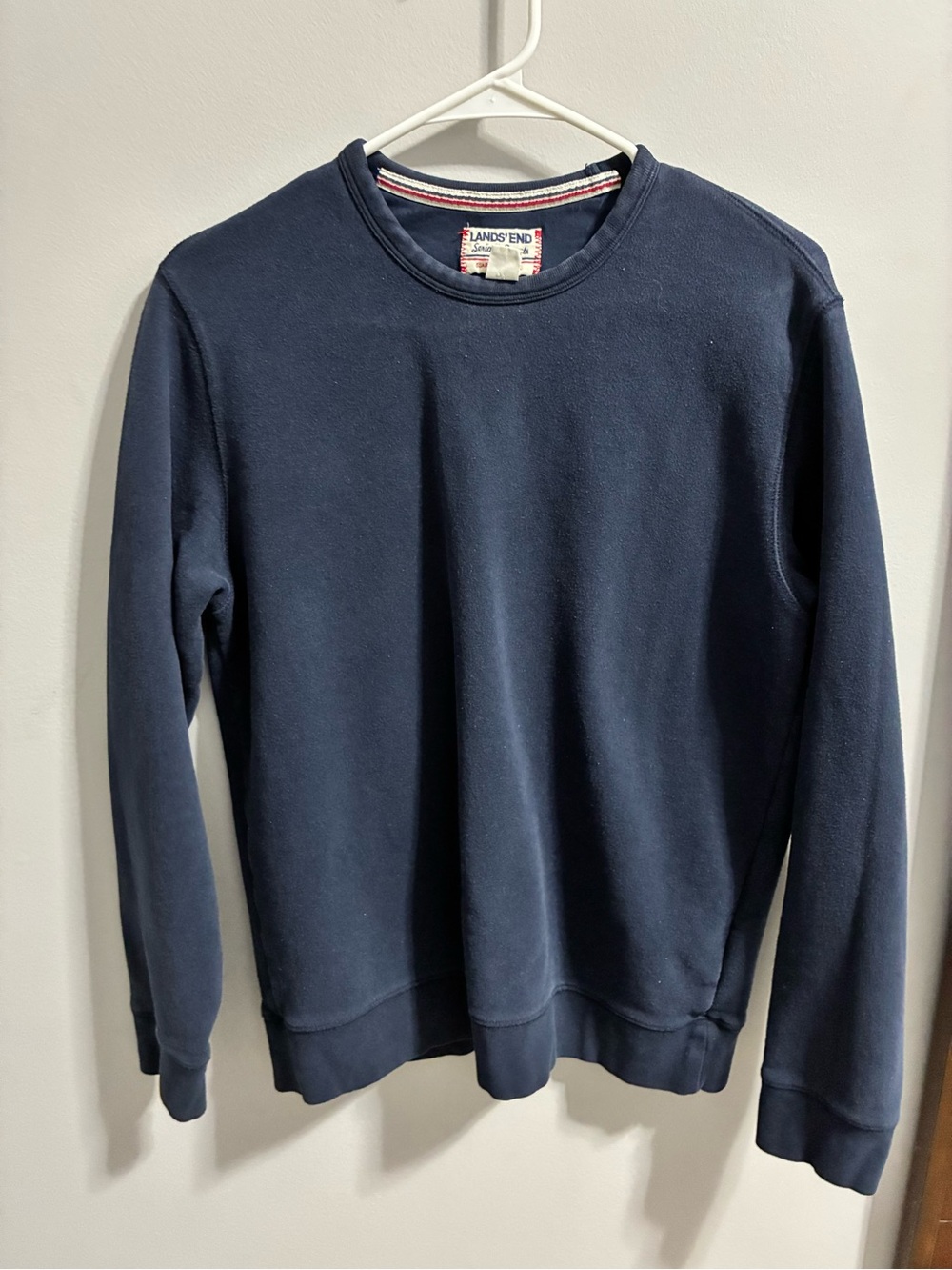 Lands' End Men's Navy Crewneck Pullover